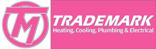 Trademark logo featuring a pink circle with TM initials and text reading Heating, Cooling, Plumbing & Electrical.